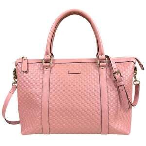 Gucci Micro Guccissima Shoulder Bag, Leather 449655, Pink, Women's, Pre-owned...